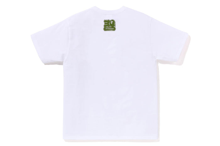 BAPE MENS COTTON APE HEAD PRINT 30TH ANNIVERSARY T-SHIRT