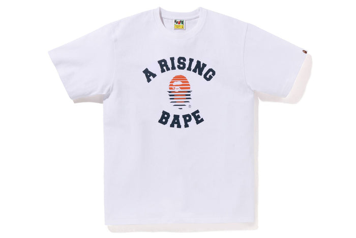 BAPE MENS COTTON APE HEAD PRINT A RISING BAPE T-SHIRT