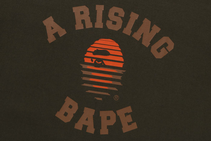 BAPE MENS COTTON APE HEAD PRINT A RISING BAPE T-SHIRT