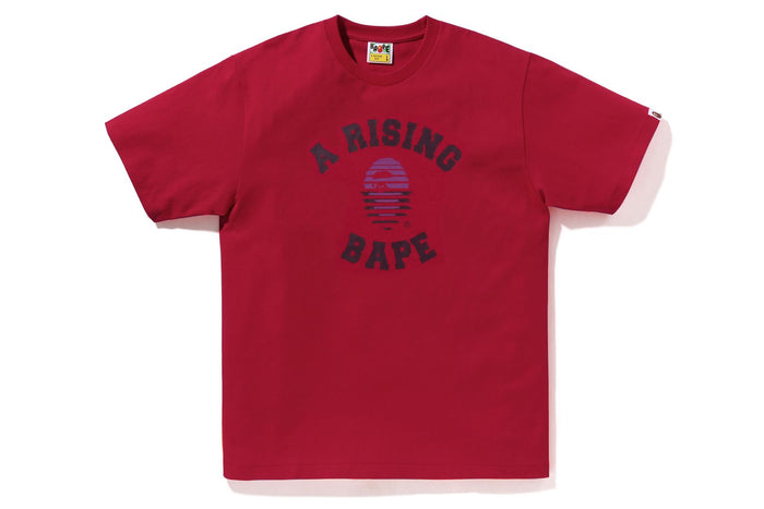 BAPE MENS COTTON APE HEAD PRINT A RISING BAPE T-SHIRT