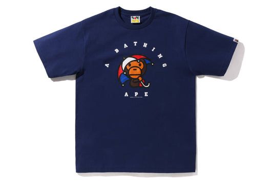 BAPE MENS COTTON PRINTED BAPE LONDON STORE 1ST ANNIV. BABY MILO UMBRELLA T-SHIRT