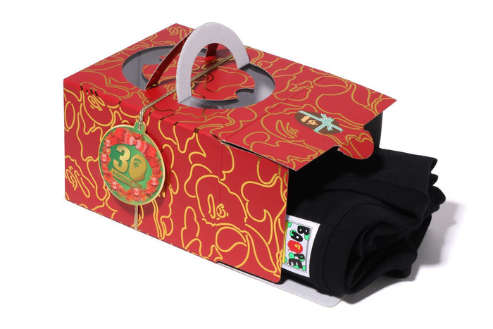 BAPE MENS COTTON PRINTED CHRISTMAS T-SHIRT