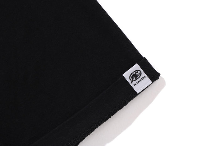 BAPE MENS COTTON PRINTED FLYER PATTERN T-SHIRT