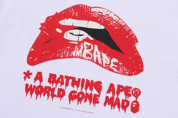 BAPE MENS COTTON PRINTED HORROR #2 T-SHIRT
