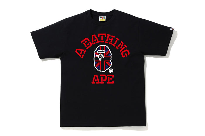 BAPE STOREÂ® LONDON UNION JACK COLLEGE TEE