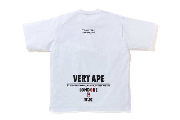 BAPE STOREÂ® LONDON VERY APE COLLEGE RLX TEE