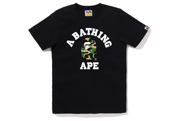BAPE WOMENS ABC CAMO COLLEGE TEE