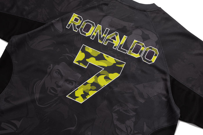 BAPE X CR7 LIFE ALL OVER PRINT MULTI LOGO RELAXED FIT JERSEY