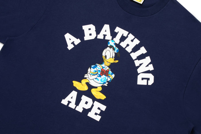 BAPE X DISNEY DONALD DUCK COLLEGE RELAXED FIT TEE