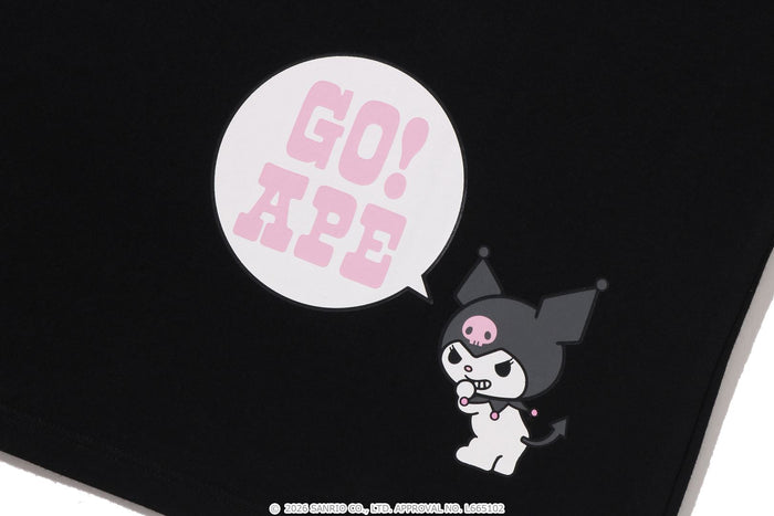 BAPE X KUROMI COLLEGE MINI TEE LADIES