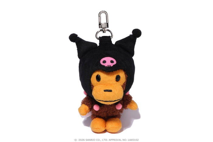 BAPE X KUROMI PLUSH DOLL KEYCHAIN