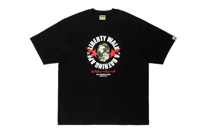 BAPE X LIBERTY WALK ABC CAMO APE HEAD RELAXED FIT TEE