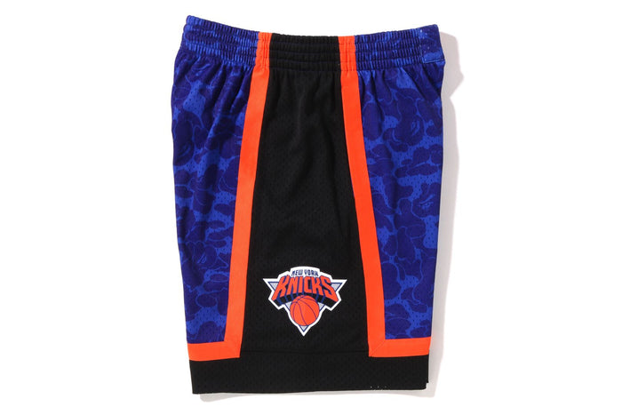 BAPE® X MITCHELL & NESS NEW YORK KNICKS JERSEY SHORTS