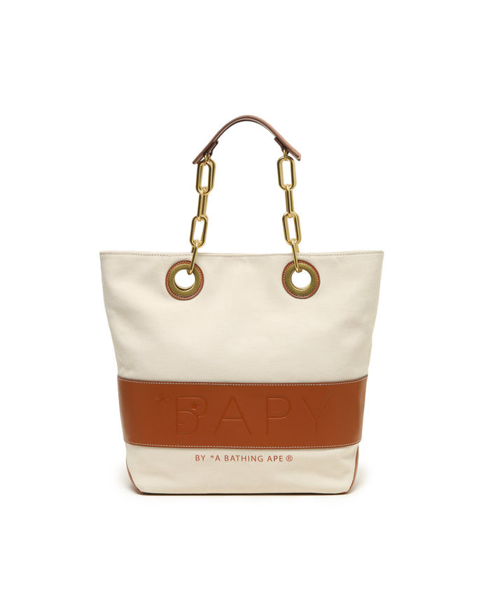 BAPY CHAIN HANDLE CANVAS TOTE