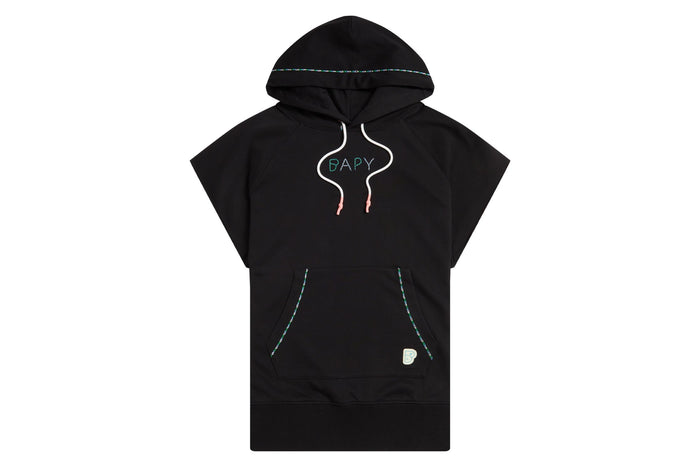 BAPY CHAIN STITCH LOGO SHORT SLEEVE HOODIE