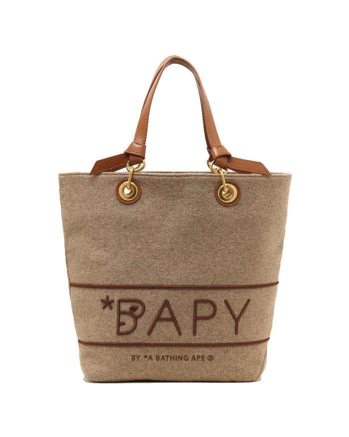 BAPY MEDIUM FLANNEL TOTE BAG