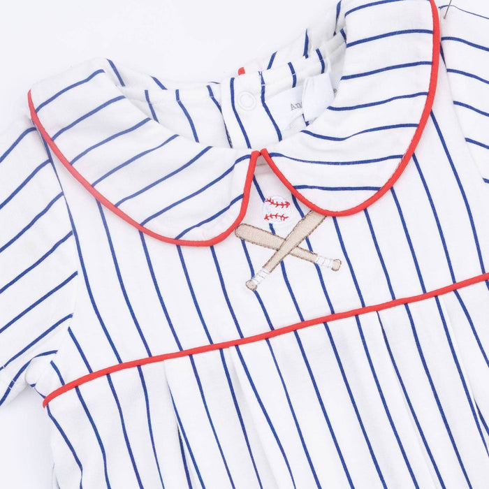 Baseball Stripe - Classic Box Pleat Bubble