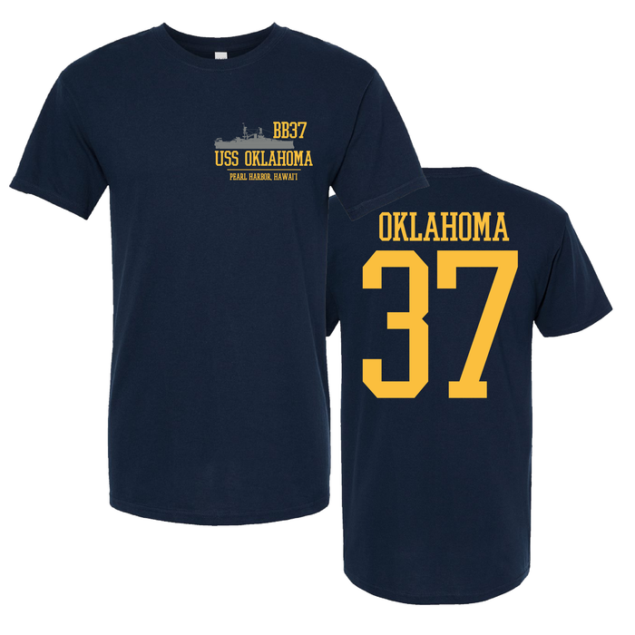 BB37-USS Oklahoma Adult T Shirt