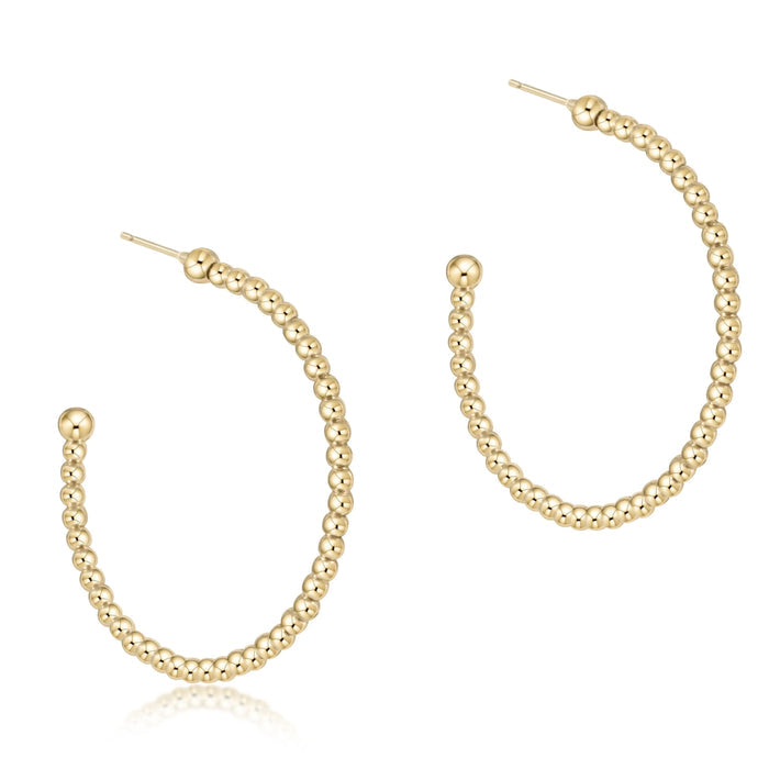 Classic Beaded Gold Hoop - Molly + Kate