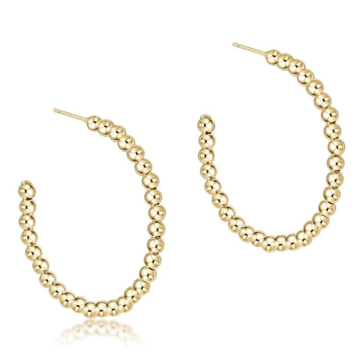 Classic Beaded Gold Hoop - Molly + Kate