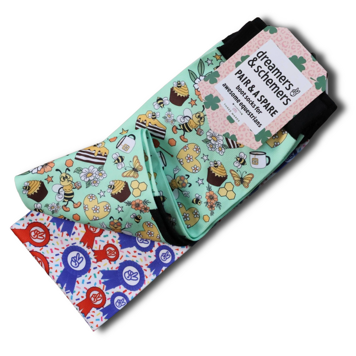 Bee Groovy Pair & A Spare Boot Socks