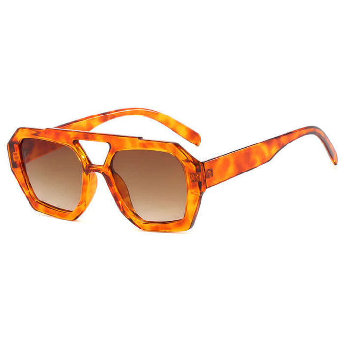 Big Frame Leopard Sunglasses uv400 protection lens.