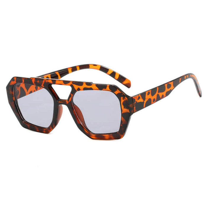 Big Frame Leopard Sunglasses oversized street style.