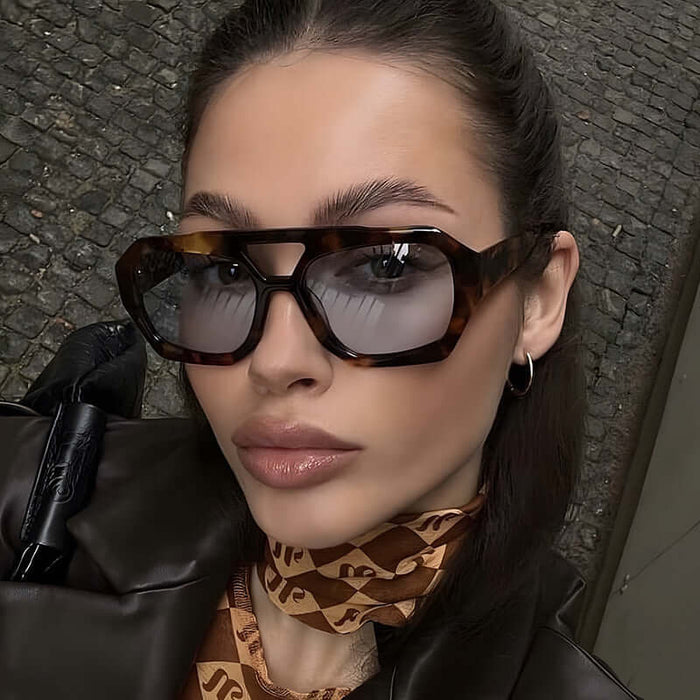 Big Frame Leopard Sunglasses hip hop party shades.