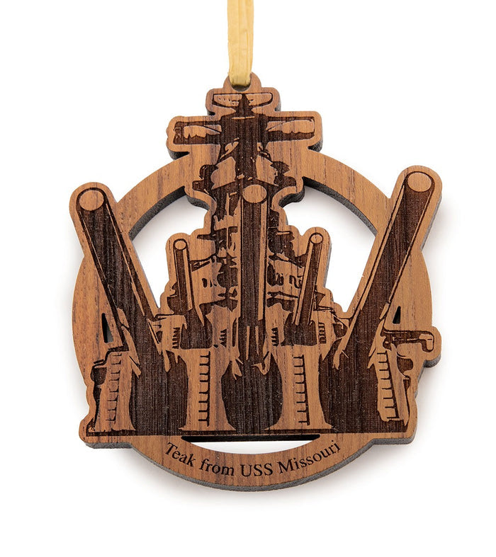 Big Guns Teak Ornament