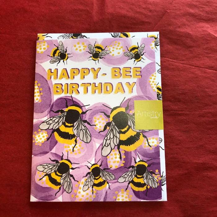 Happy Bee Birthday Card