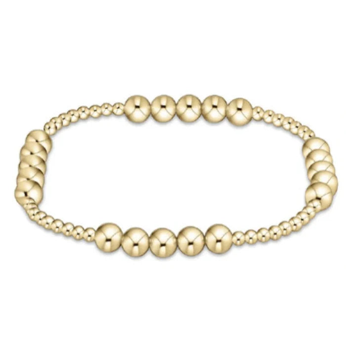 Blissful Pattern Bead Bracelet - Gold - Molly + Kate