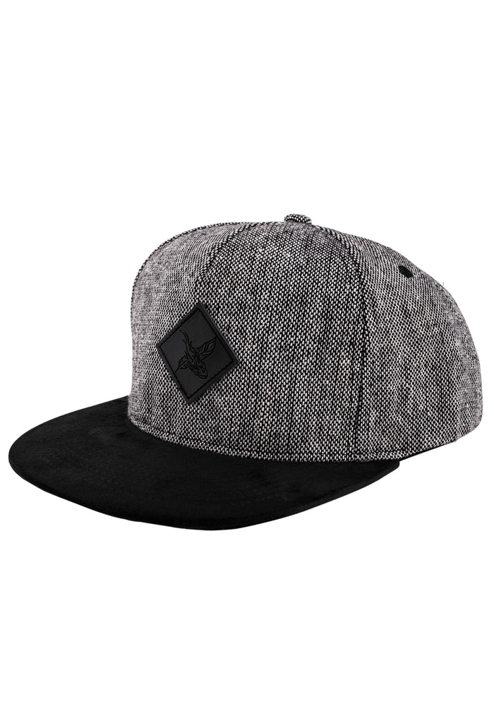 Bliss-Snapback-Cap-Tweed-Black-White