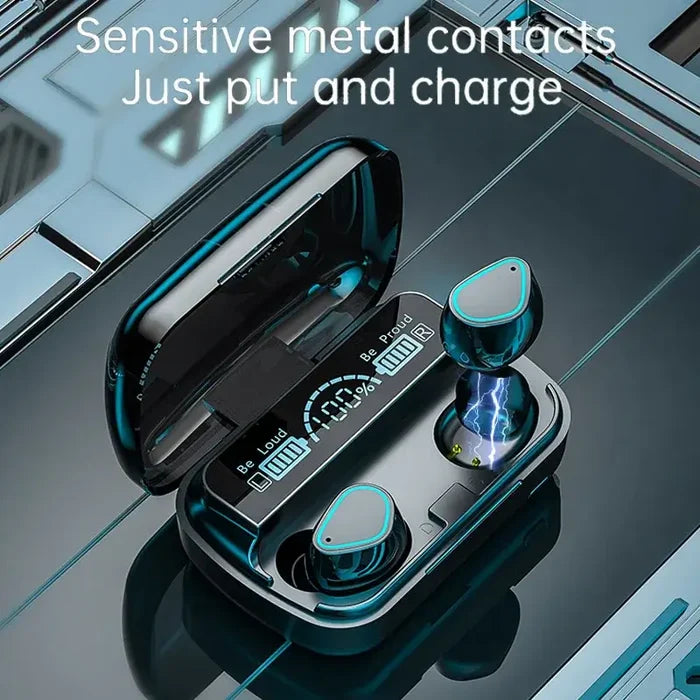Bluetooth TWS Wireless In Ear Headphones Power Bank front view