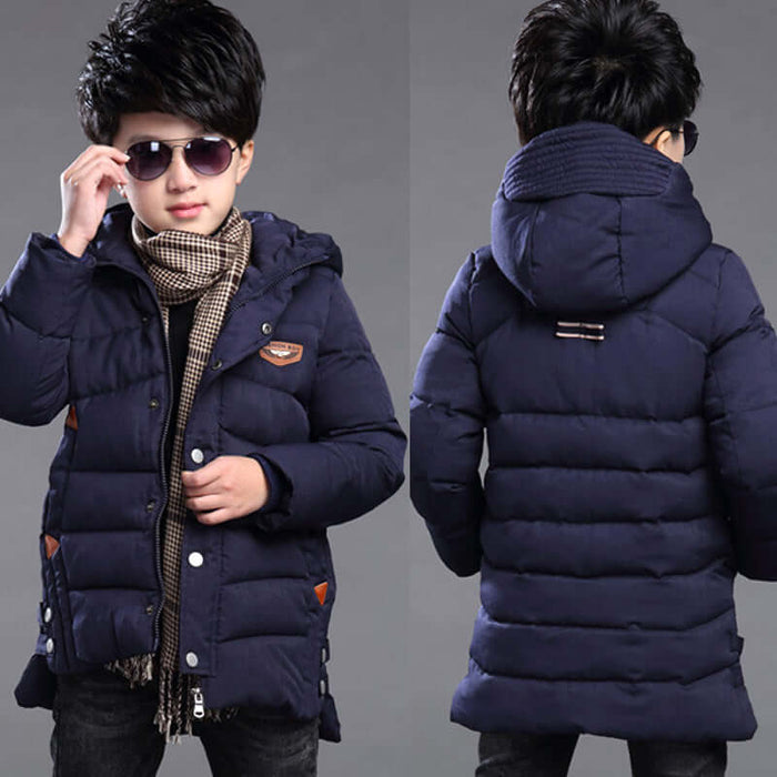 Boys Hooded Padded Jacket 100% cotton lining.