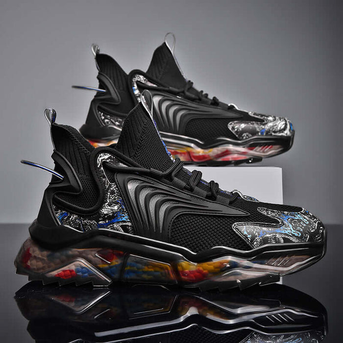 Breathable Thin Mesh Sports And Leisure Running Shoes premium microfiber leather insole padding
