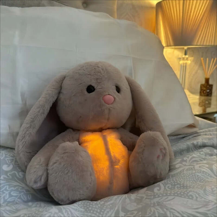 Breathing Rabbit Soothing Plush Toy infant sensory toy.