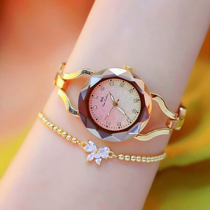 BS Bee Sister FA1565 Ladies Chain Watch luxury silver metal finish edition analog display view