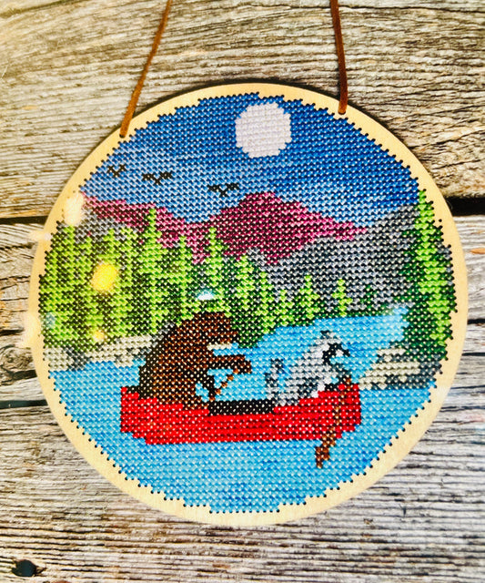 Canoe Friends Cross Stitch Kit