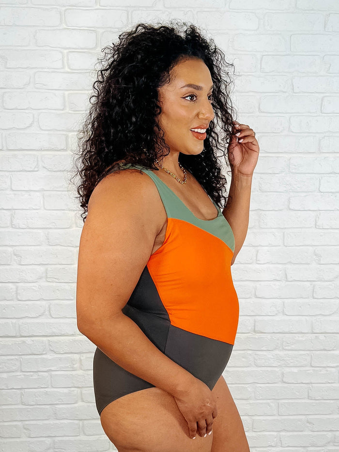 Cape Town Asymmetrical Stripe Swimsuit One Piece Swimsuit Ave Shops- Tilden Co.
