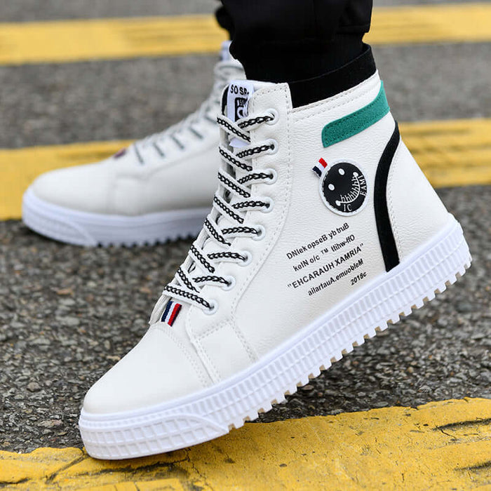 Casual Men Fleece Lined Sneakers warm cloth lining