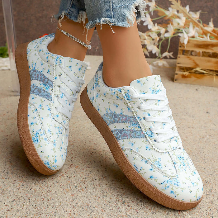 Casual Versatile Low Top Sneakers Fashionable Womens Flats Lightweight Walking Shoes