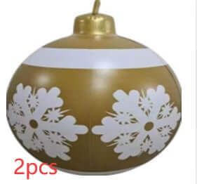 Christmas Inflatable PVC Ornament Ball 60CM Outdoor Decor outdoor yard