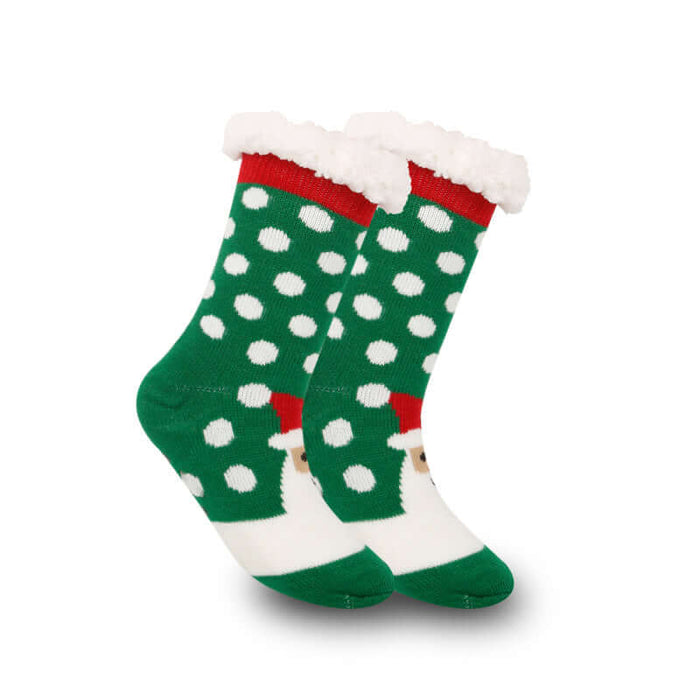 Green Polka Dot Santa Claus / Average Size