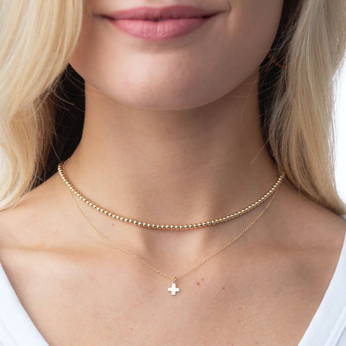 Classic Beaded Necklace - Gold - Molly + Kate
