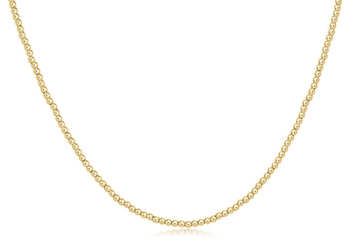 Classic Beaded Necklace - Gold - Molly + Kate