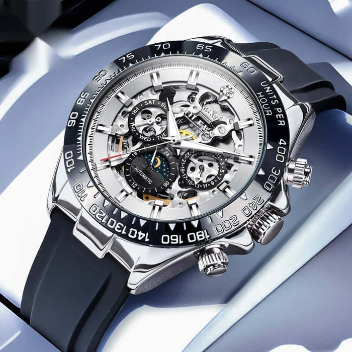Classic Mechanical Multifunction Watch for Men front view