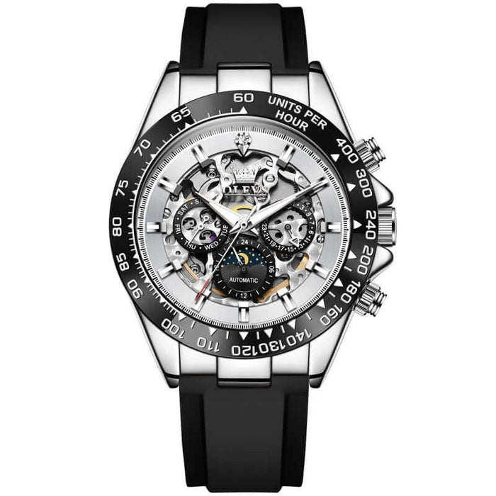 Classic Mechanical Multifunction Watch for Men back case