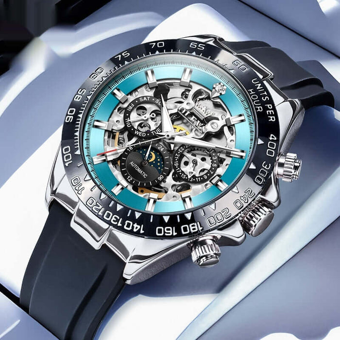 Classic Mechanical Multifunction Watch for Men alloy body
