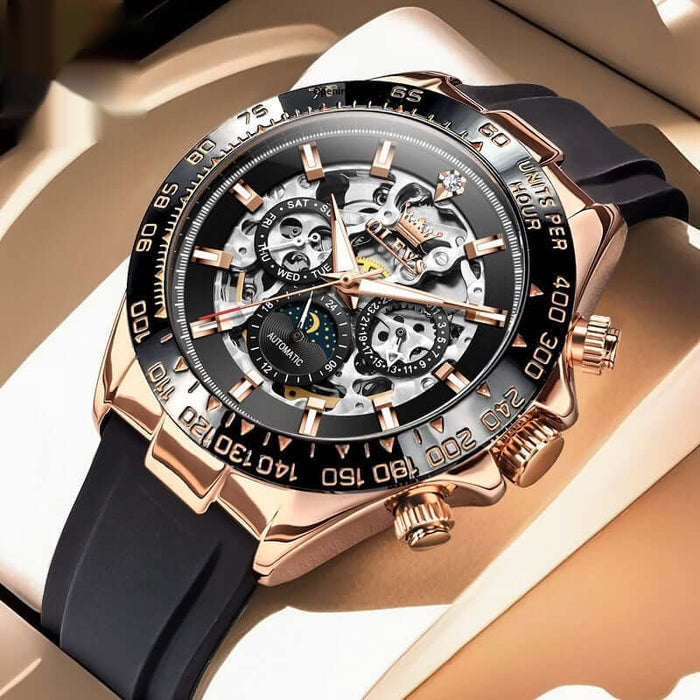 Classic Mechanical Multifunction Watch for Men casual outfit