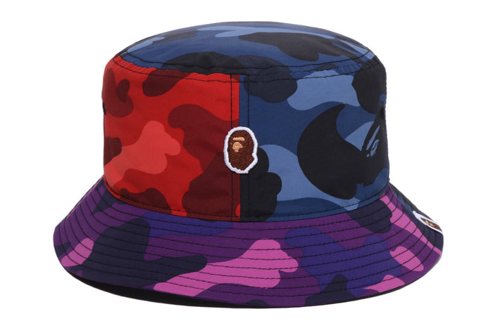 COLOR CAMO CRAZY PATTERN BUCKET HAT